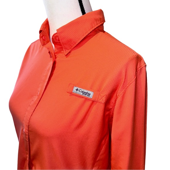 Chemise Columbia PFG Clemson Tigers Pêche Orange - Homme Taille M - Manches Longues